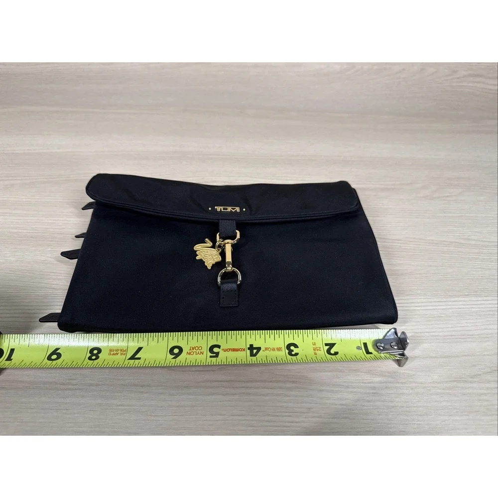 NWOT TUMI Black Travel Roll‎ Up Jewelry Organizer  Retails $150 W/ Vegas Charm